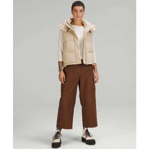 Lululemon Light Utilitech Cargo Pocket High Rise Crop Pants- 32 - Brown - NWT - Picture 1 of 8